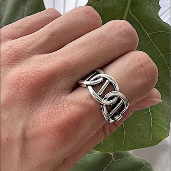 STERLING SILVER MARINER RING - Picture 1 of 6
